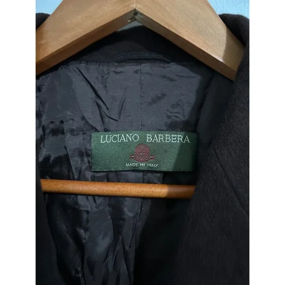 Luciano Barbera Women's Brown 3 Button Blazer 50% Angora Made in Italy Size 44